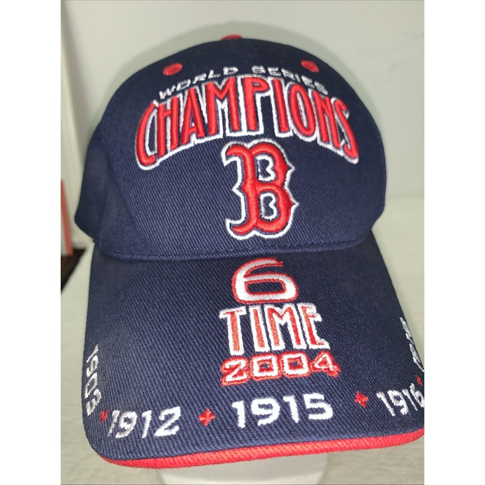Boston Red Sox 2004 World Series 6 Time Champions MLB Baseball Hat Cap Adjustabl